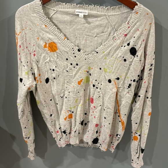 Minnie Rose Like New Splatter Sweater-L - Picture 4 of 4